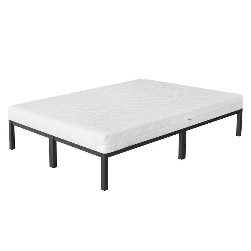 Metallbett mit Matratze140x200 cm Anthrazit mit Lattenrost ML-Design