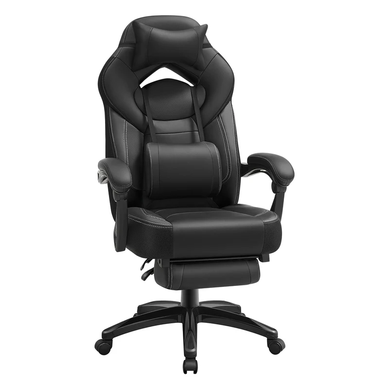 Ergonomischer Bürostuhl mit Fußstütze
