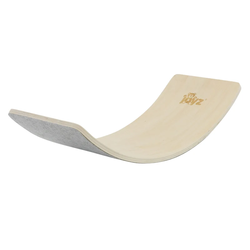 Balance Board für Kinder 83x30 cm Grau/Natur aus Holz bis 100kg Joyz