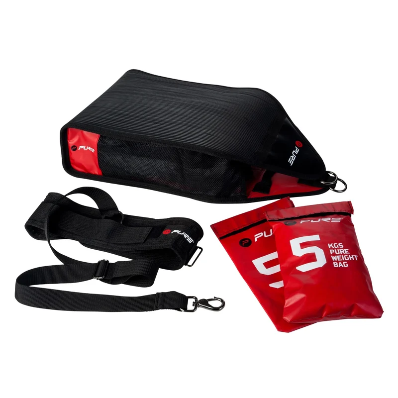 Sprintsack inkl. 3x5kg Sandsack Schwarz/Rot