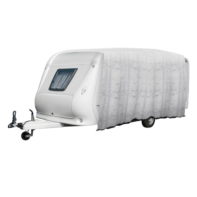 Schattennetz für Kombis 4x6 m Silber/Schwarz aus Polyethylen