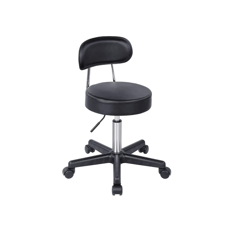 Arbeitshocker mit Rollen Schwarz
