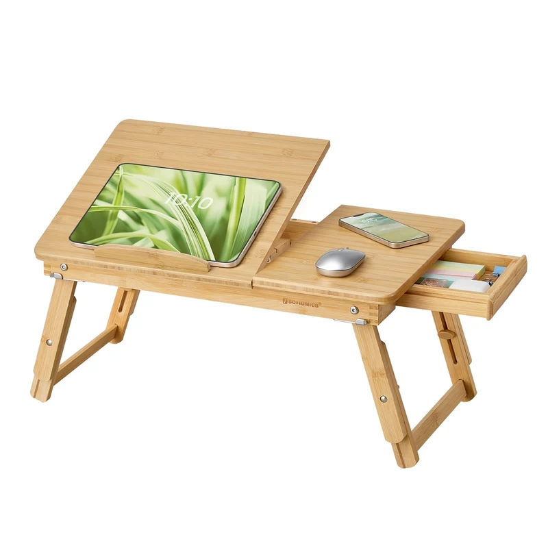 Höhenverstellbarer Laptoptisch Bambus