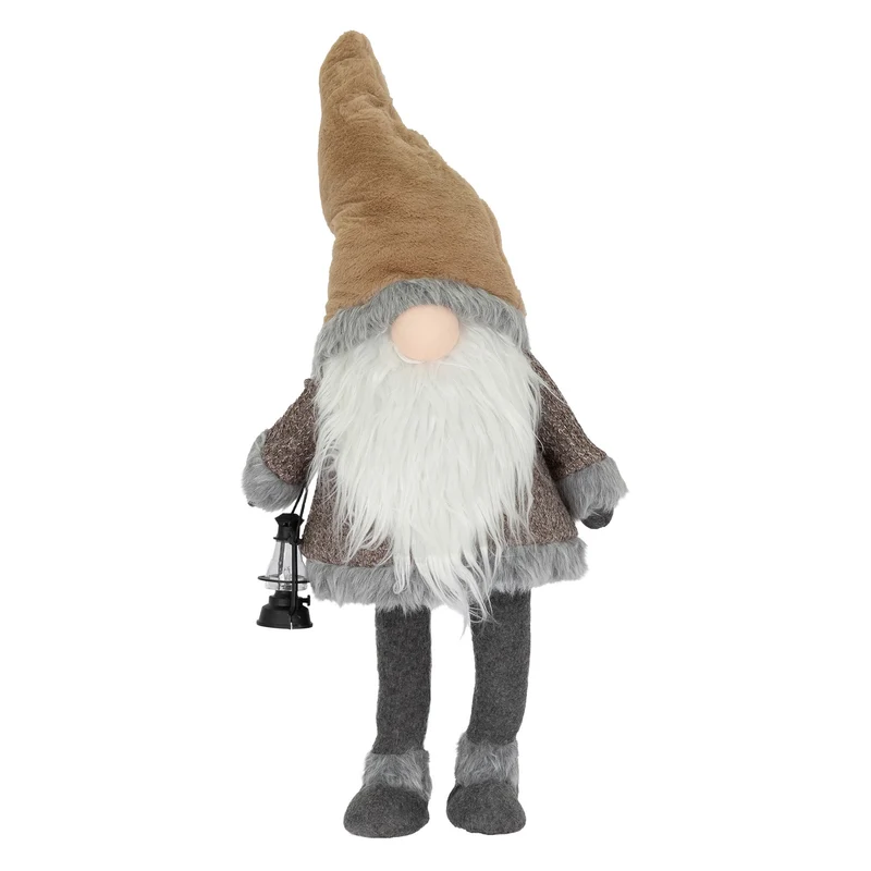 LED Wichtel-Figur 80 cm Braun aus Kunststoff und Polyester