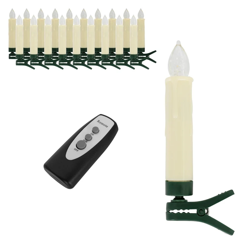 LED-Kerzen 20er Set warmweiß inkl. Fernbedienung