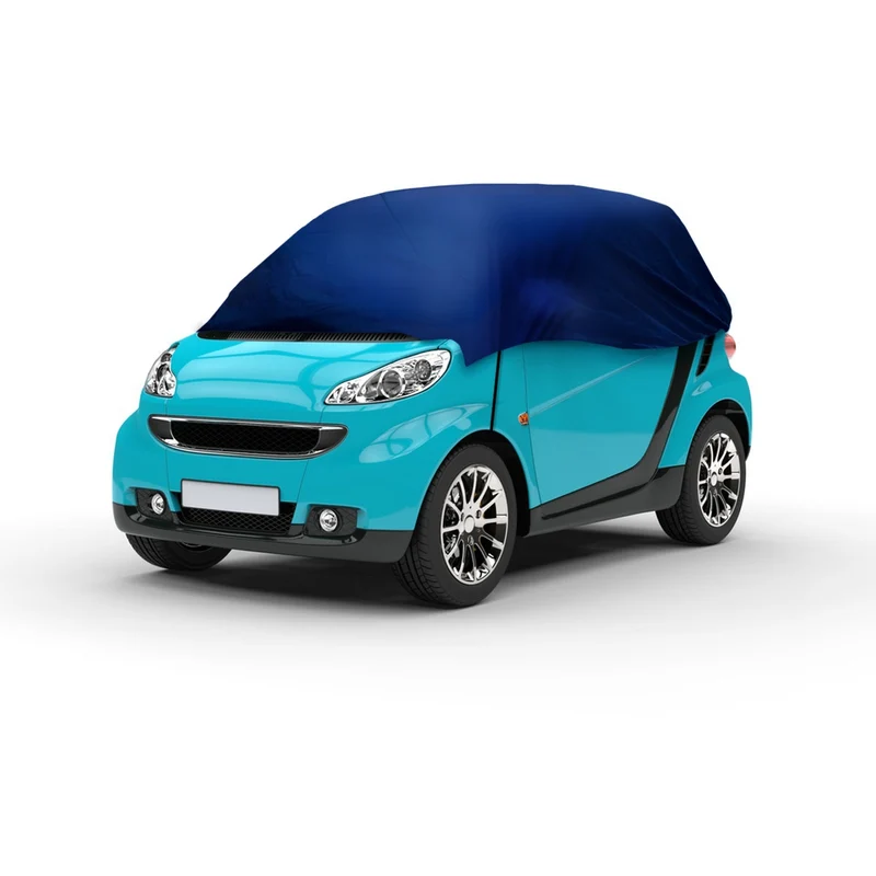 Halbgarage Abdeckung Autogarage für Smart Fortwo 214x146x55 cm 100% Polyester wasserabweisend