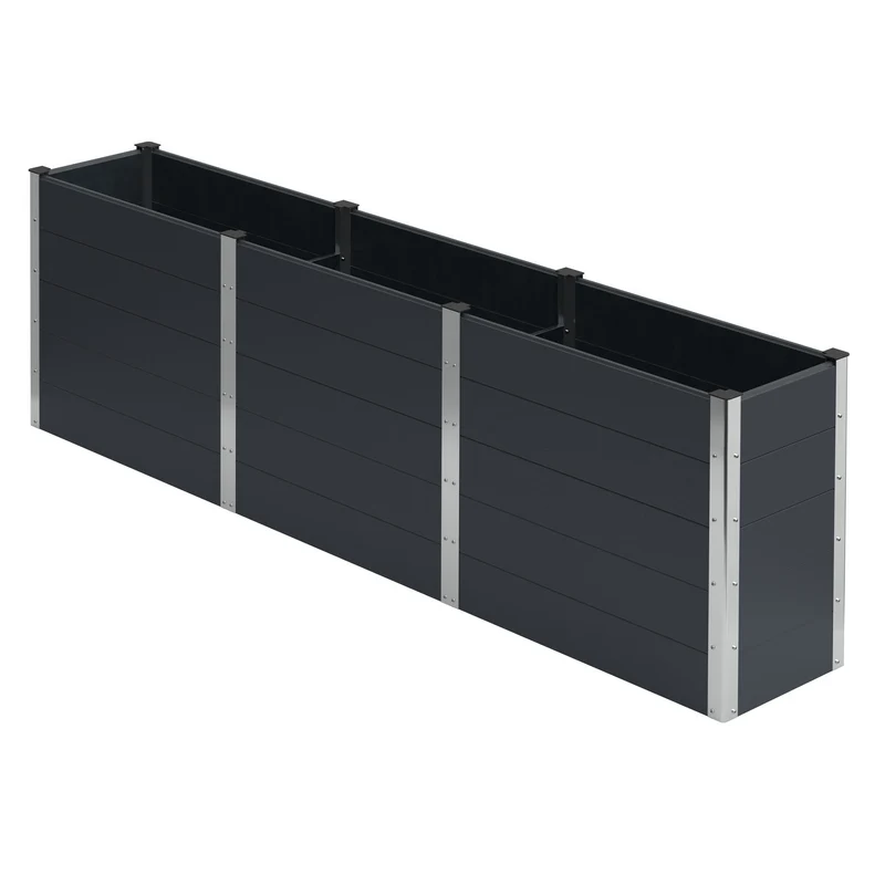 Hochbeet 300x50x91 cm Anthrazit aus WPC ML-Design