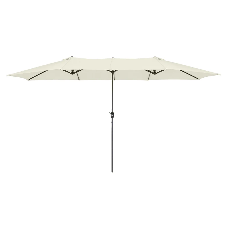 Doppelsonnenschirm 380x200 cm Creme aus Polyester ML-Design