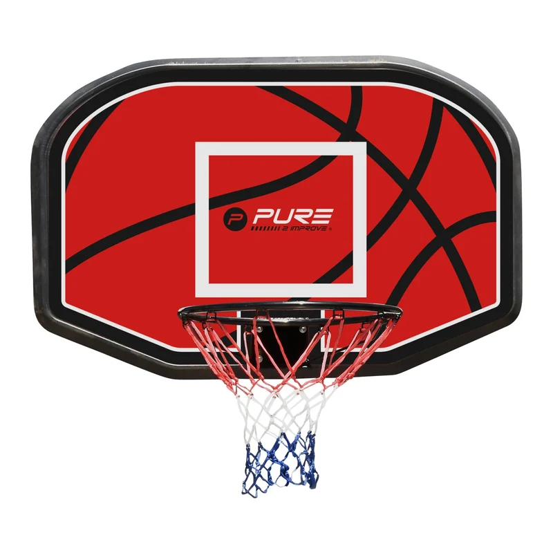 Basketball-Backboard mit Ring und Netz Ø 45cm aus Stahl und Nylon Pure2Improve