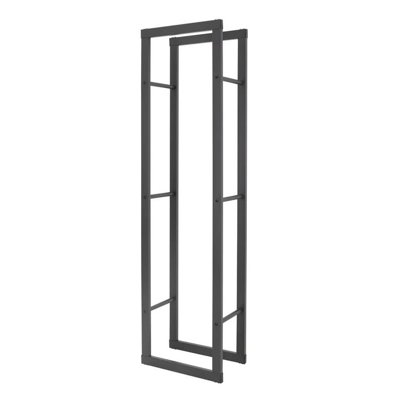 Kaminholzregal 40x150x25 cm Grau aus Metall ML-Design