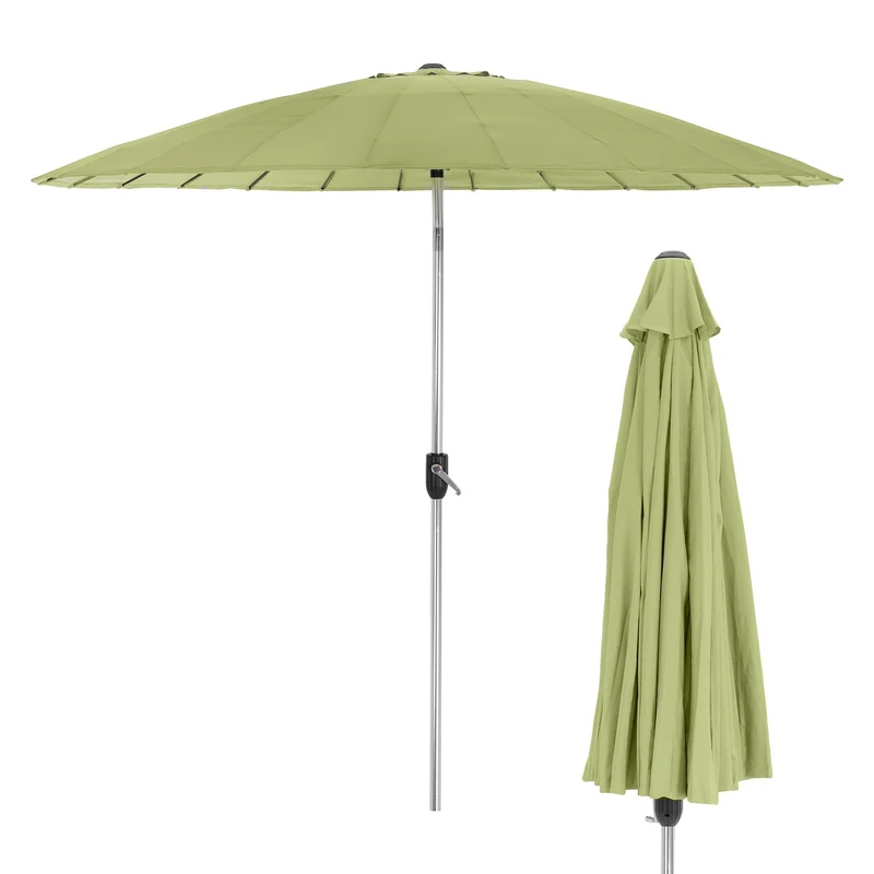 Sonnenschirm Shanghai Ø 270 cm Grün aus Aluminium und Polyester ML-Design