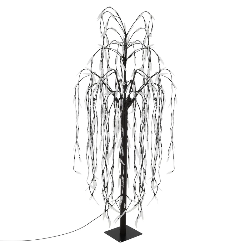Trauerweide 210x140 cm Warmweiß mit 810 LEDs aus Metall und Kunststoff