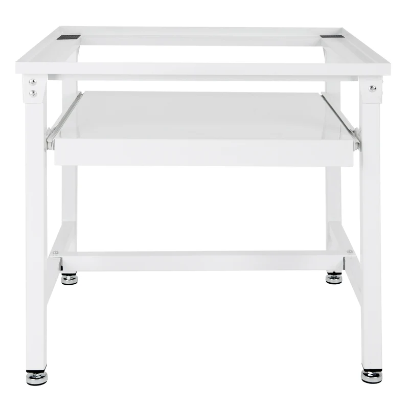 Waschmaschinen Untergestell Unterschrank 60x57x54 cm mit ausziehbarer Ablage in Weiß ML-Design
