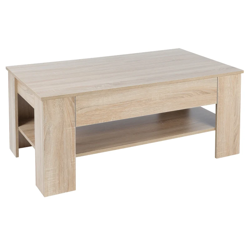 Couchtisch mit Schublade und Ablage 110x65x48 cm Sonoma-Eiche ML-Design