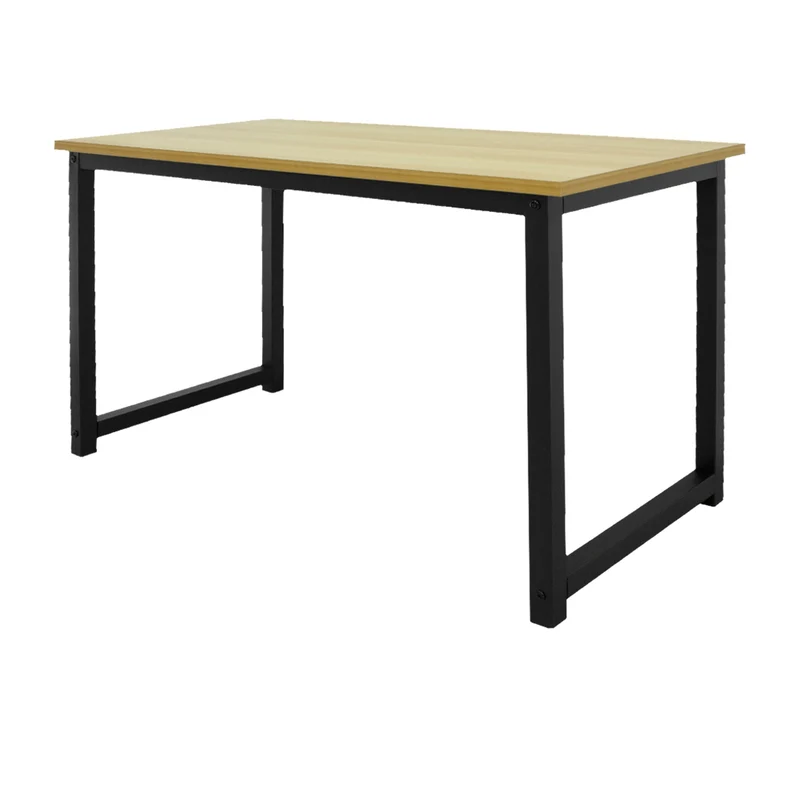 Schreibtisch 120x60x75 cm Schwarz aus MDF und Metall ML-Design