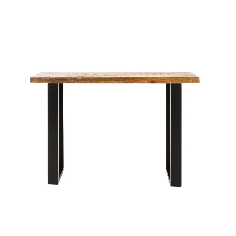 Konsolentisch 115x40x77 cm schwarz/natur aus Stahl und Mangoholz WOMO-DESIGN