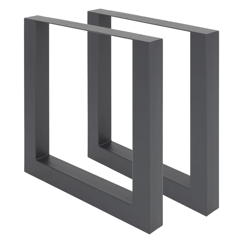 Tischbeine Tischgestell 2er Set U-Design 60 x 72,5 cm Anthrazit aus Stahl ML-Design