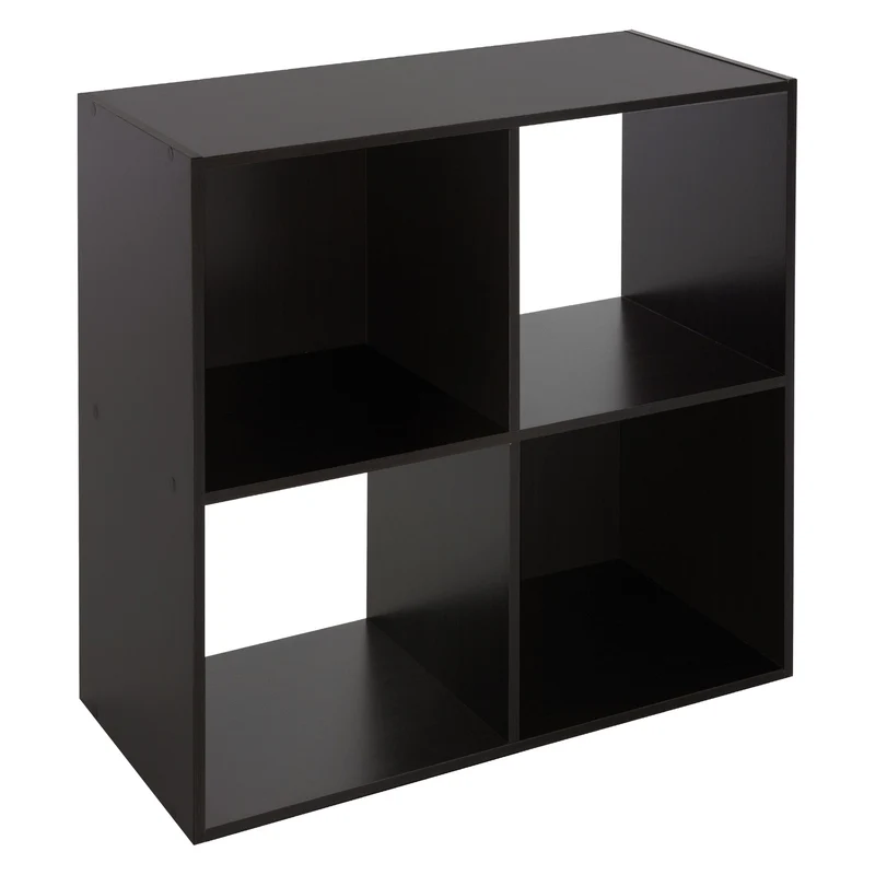 Bücherregal mit vier Fächern 70x33,5x70 cm Dunkelbraun aus Holz ML-Design