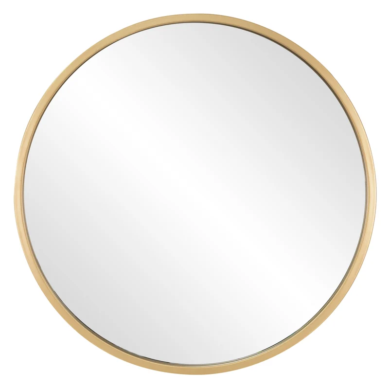 Wandspiegel Ø 60 cm Gold aus Glas mit Metallrahmen WOMO-Design
