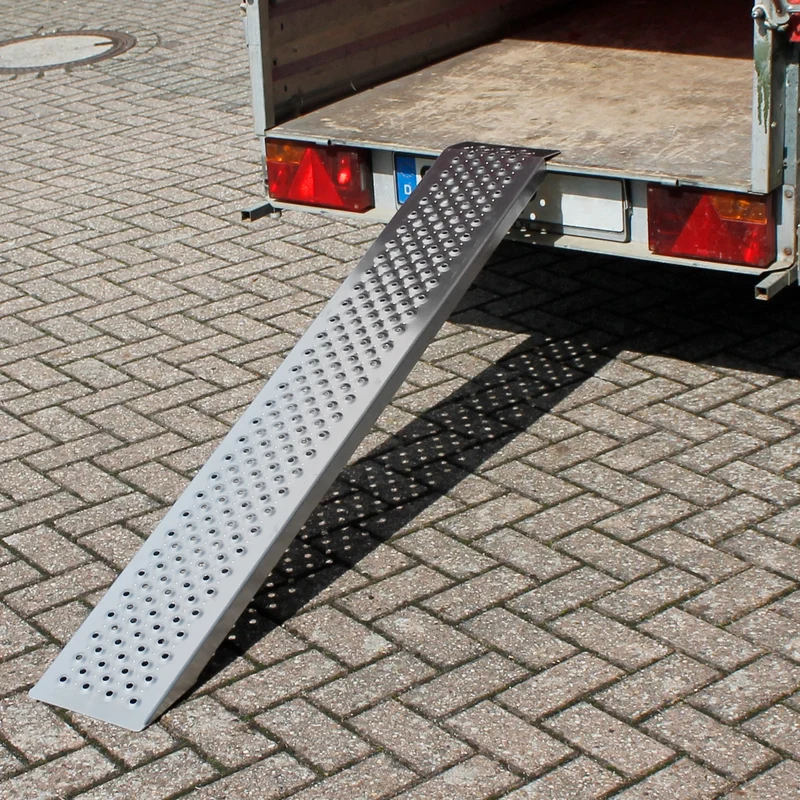 Auffarhrampe 149 cm, aus Aluminium, Rutschfeste Oberfläche, für Fahrrad, Motorrad