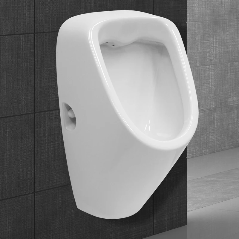Urinal Pissoir aus Keramik mit Zulauf von Hinten inkl. Absaug Siphon Luxebath