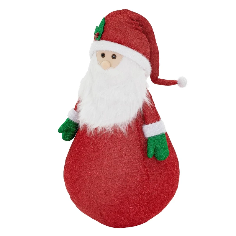LED Weihnachtsmann XXL 140 cm Warmweiß mit 10 LEDs aus Kunststoff