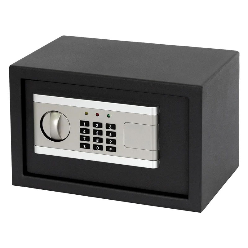 Elektronischer Tresor mit Alarm Schwarz 305x20x20 cm aus Metall