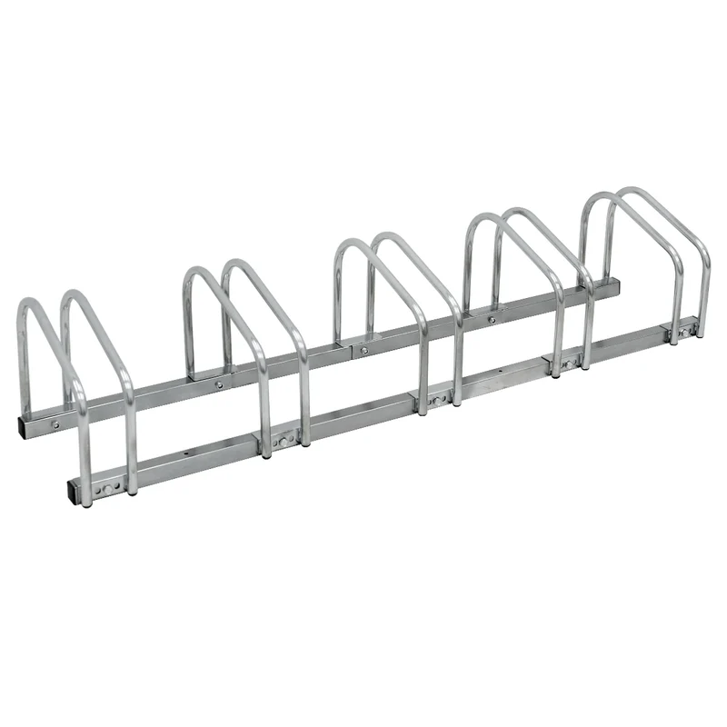Fahrradständer für 5 Fahrräder 130 x 32 x 27 cm, aus verzinktem Stahl, inkl. Montagematerial