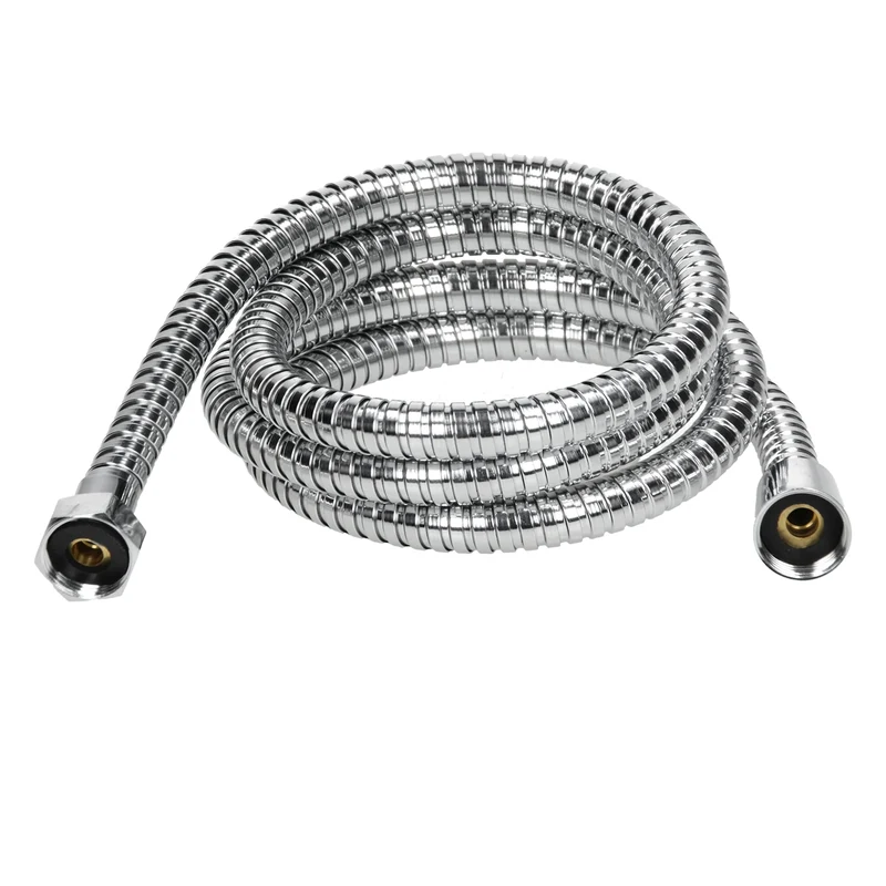 Flexibler Brauseschlauch 150 cm 1/2 Zoll Silber aus Edelstahl