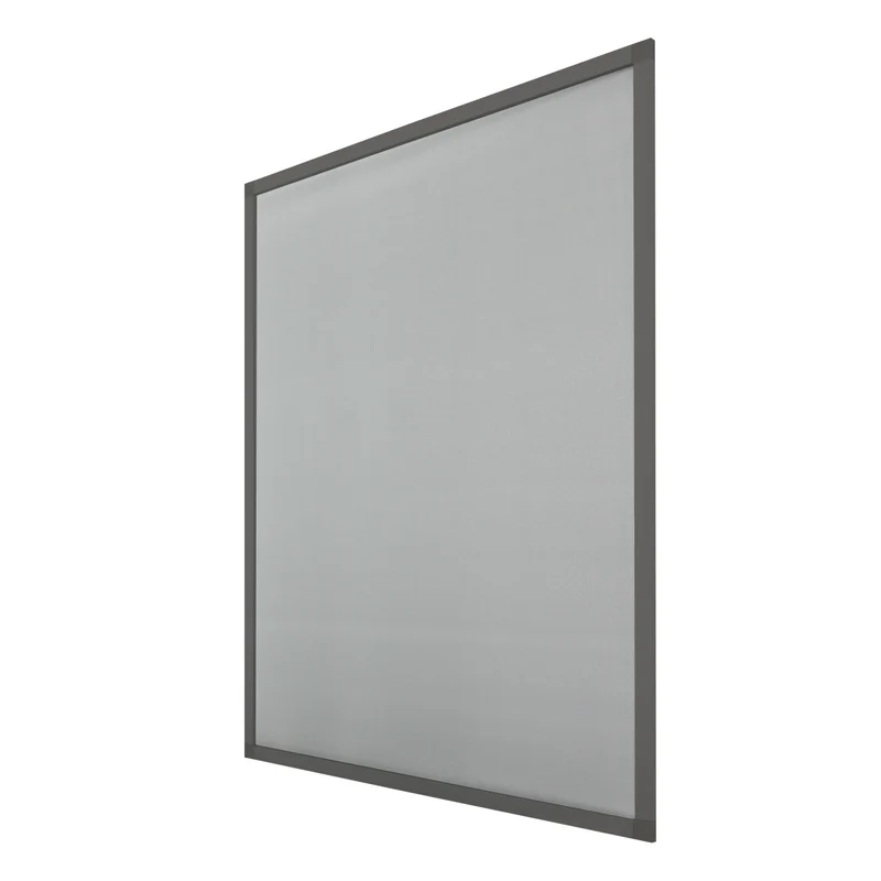 Fliegengitter Grau 100x120 cm mit Rahmen aus Aluminium