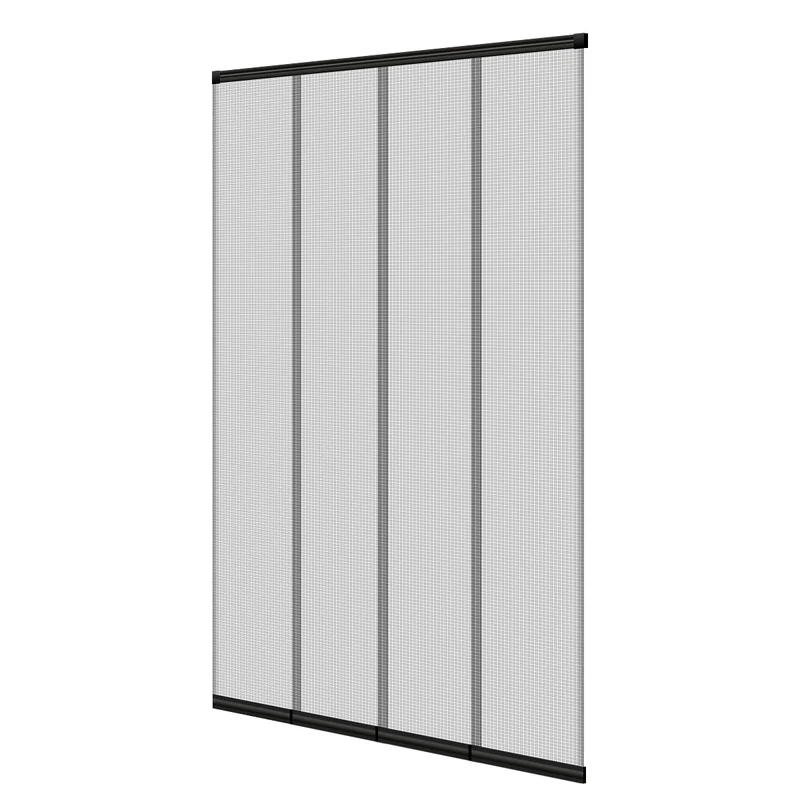 Fliegengitter Schwarz 100x220 cm mit randverstärkten Fiberglas-Lamellen