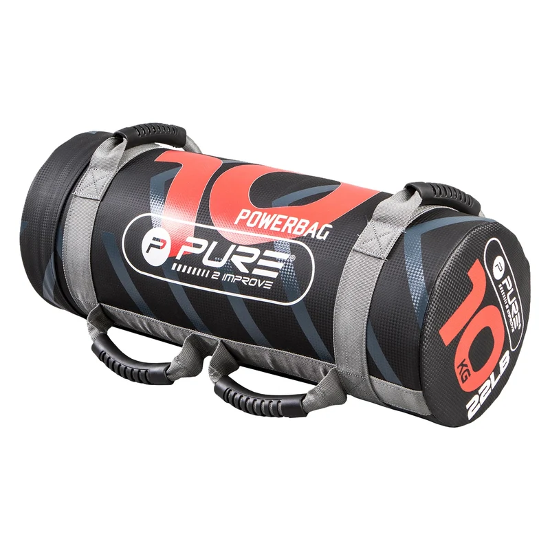 Power Bag 10 kg Schwarz/Rot aus PVC und PE Pure2Improve