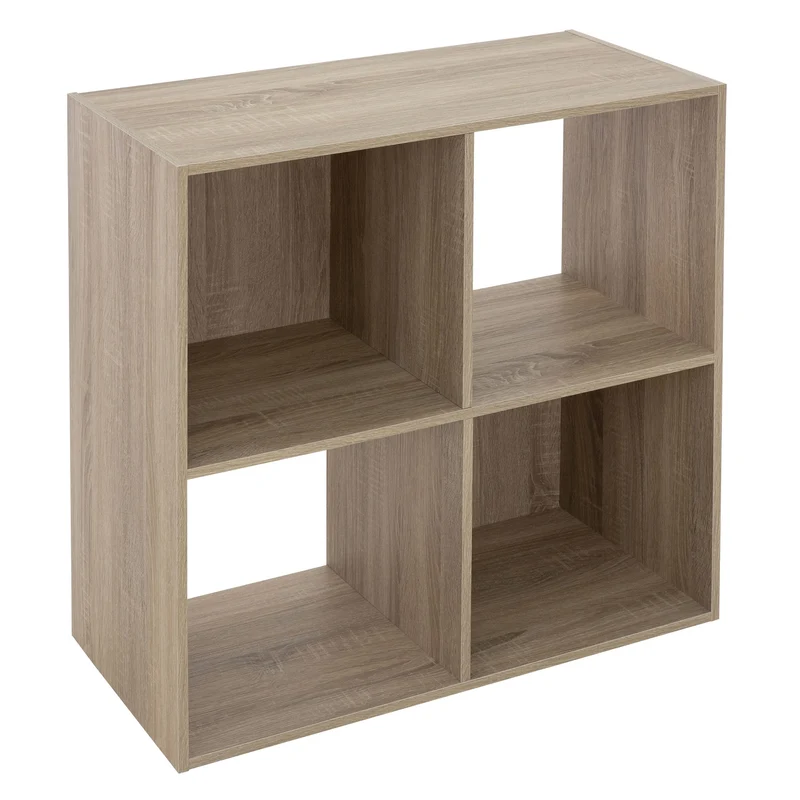 Bücherregal mit vier Fächern 70x33,5x70 cm Sonoma-Eiche aus Holz ML-Design