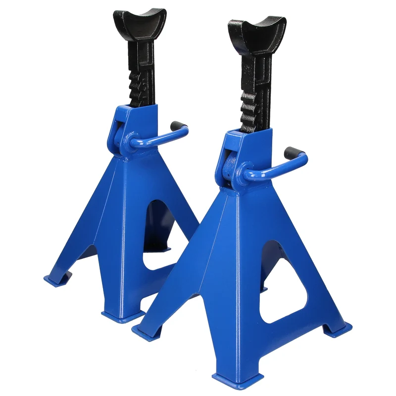 2er Set Unterstellböcke, blau, Traglast 6000 kg, aus Stahl