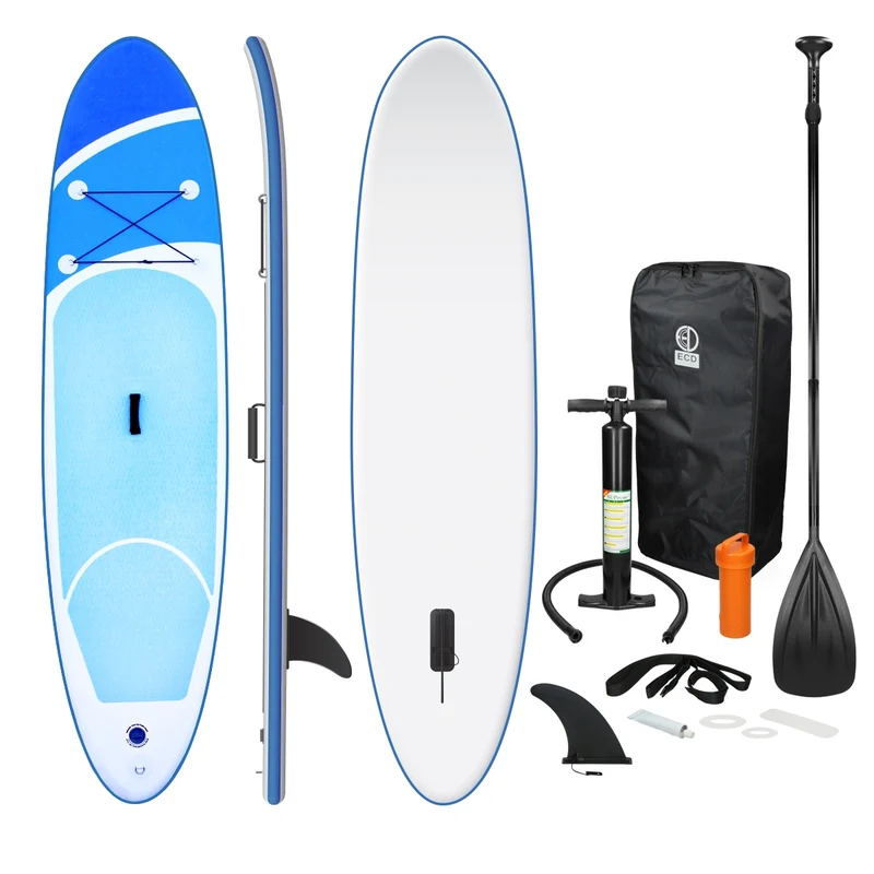 Stand Up Paddle aufblasbares SUP Board Classic 308x76x10 cm in Blau aus PVC inkl. Pumpe und Tragetasche