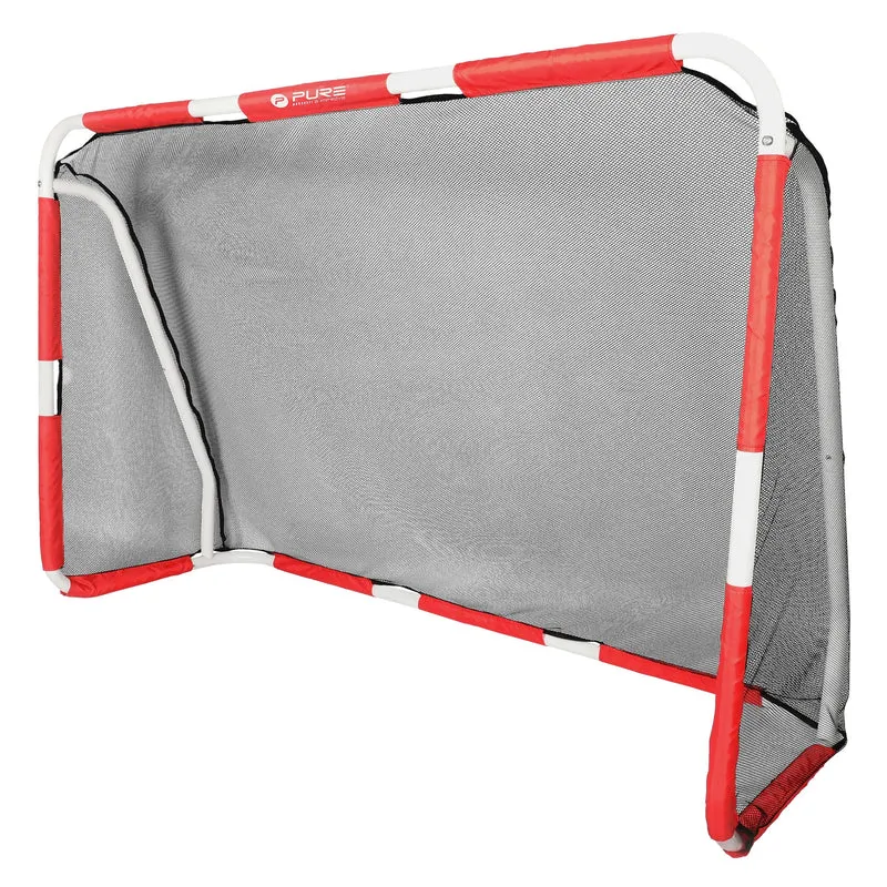 Fußballtor 170x110x60 cm Rot/Weiß aus Metall Pure2Improve
