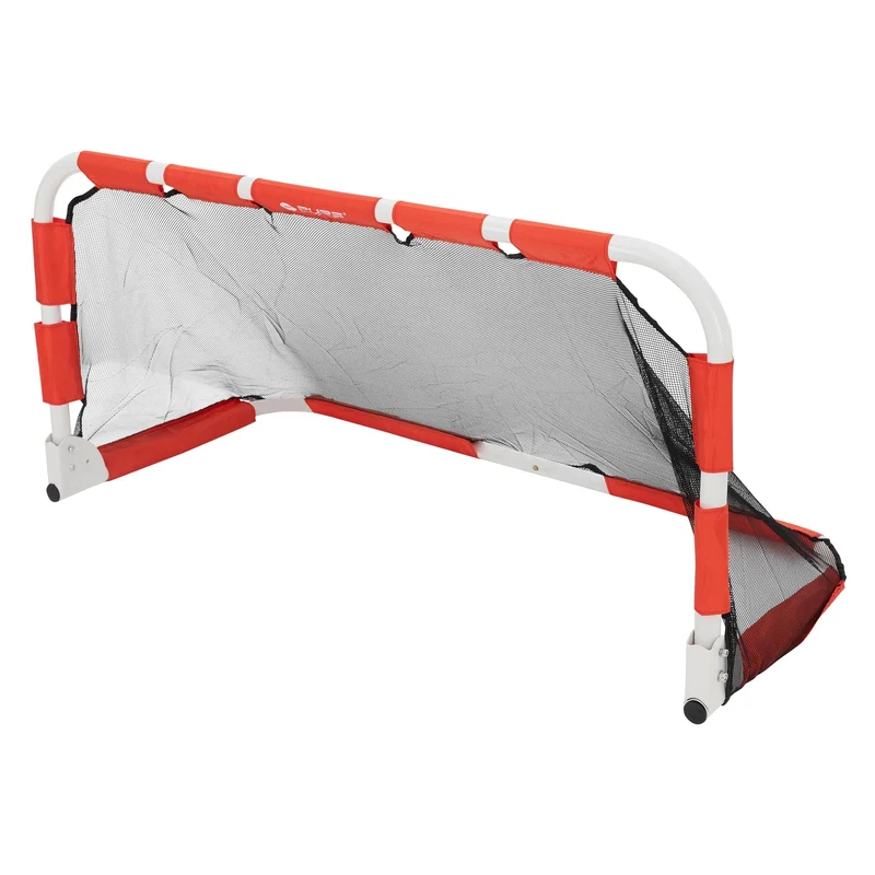 Fußballtor 120x60x60 cm Rot/Weiß aus Metall Pure2Improve