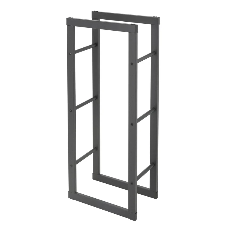 Kaminholzregal 40x100x25 cm Grau aus Metall ML-Design