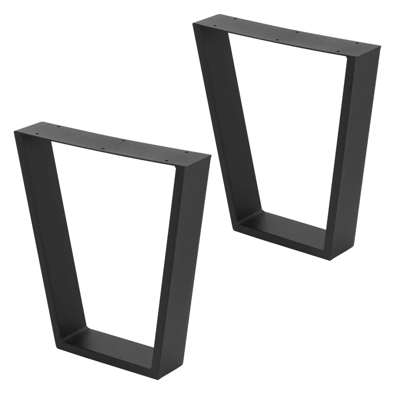 Tischbeine Tischgestell 2er Set V-Design 40 x 43,5 cm Anthrazit aus Stahl ML-Design