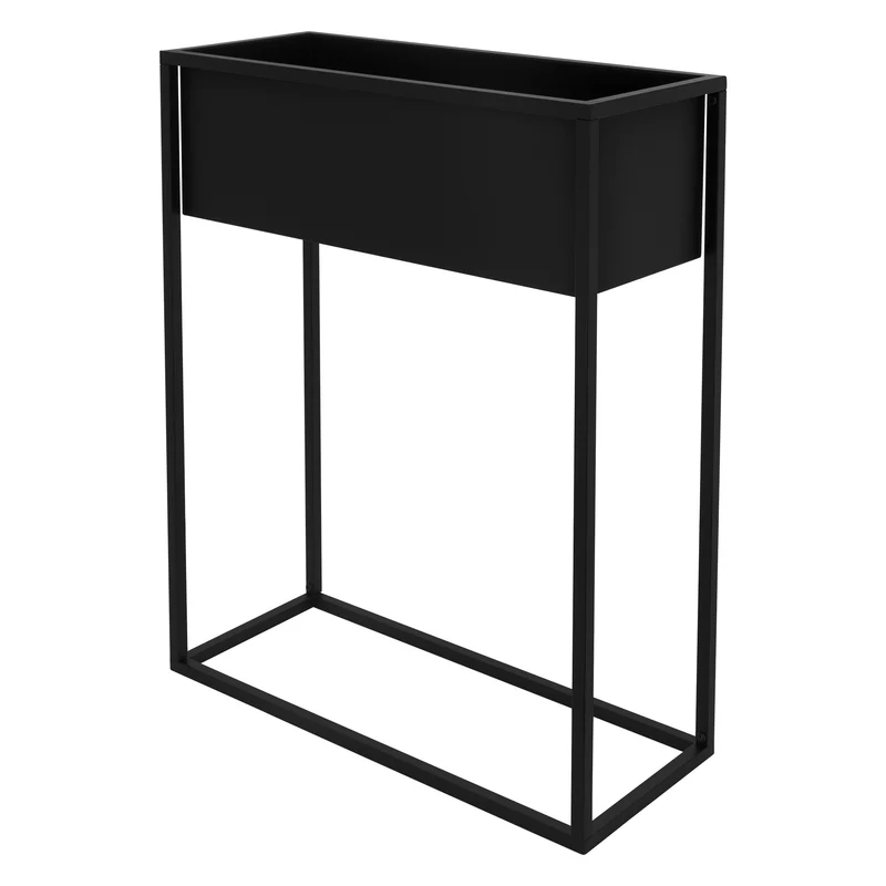 Blumenständer 60x25x78 cm Schwarz aus Metall ML-Design