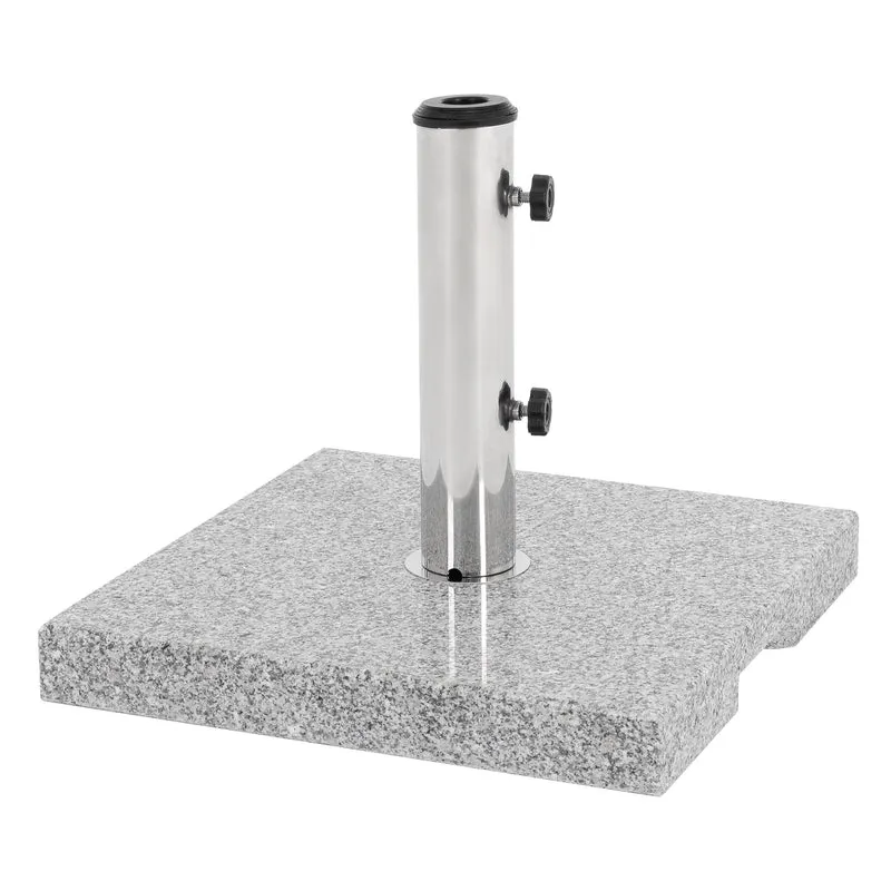 Sonnenschirmständer 40x5x40 cm Grau aus Granit belastbar bis 20 kg ML-Design