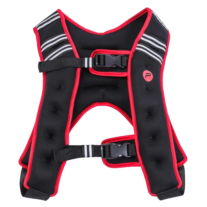 Gewichtsweste 10kg Schwarz/Rot aus Neopren Pure2Improve