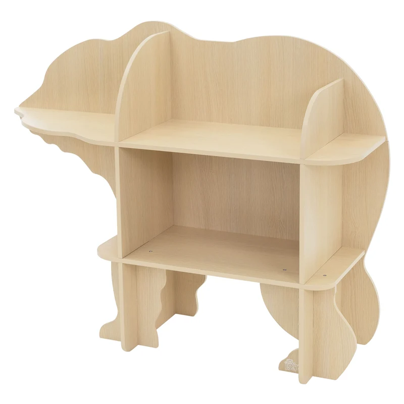 Kinder Bücherregal Bär-Design Natur mit offenen Regalen Joyz