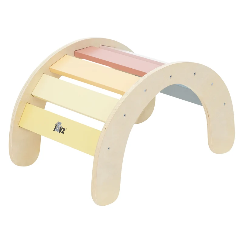 Kletterbogen für Kinder 74x41x38,5 cm Mehrfarbig aus Holz Joyz